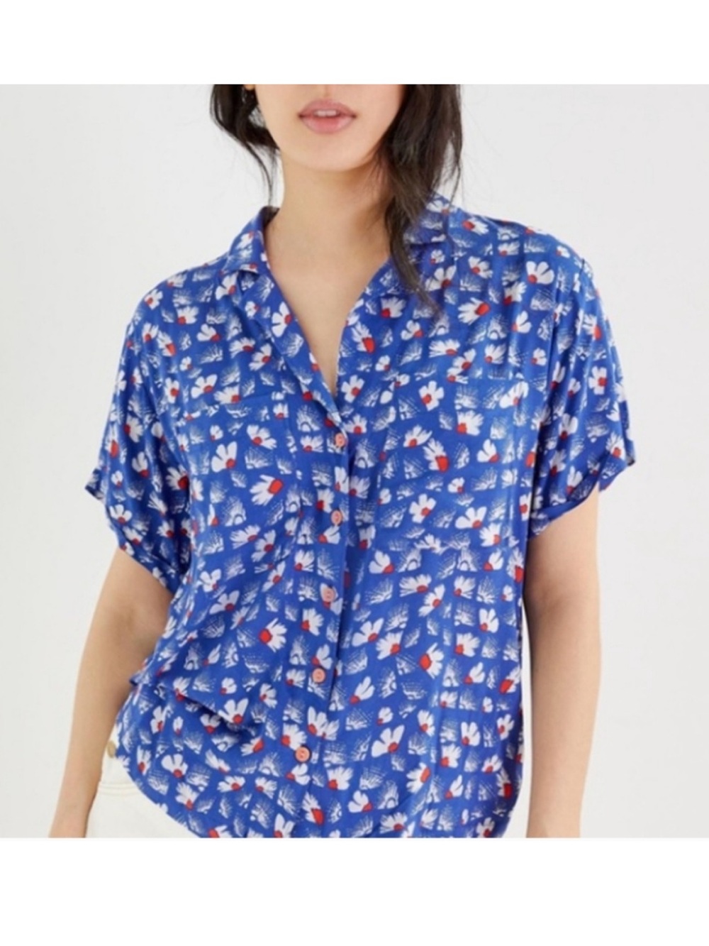 Blue Floral Maeve Blouse